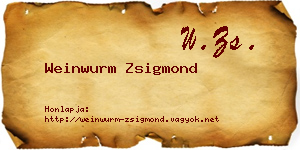 Weinwurm Zsigmond névjegykártya